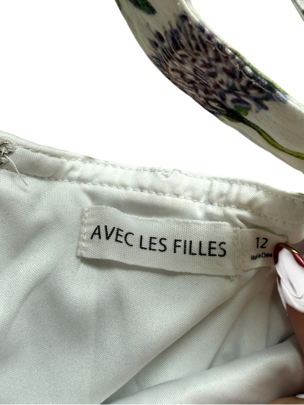 Avec Les Filles Butterfly Floral Botanical Fit Flare Midi Dress 12 Wedding Guest - Picture 9 of 16